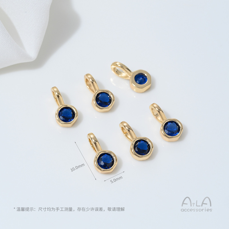 14K 電気メッキリアルゴールド象嵌ジルコニウム 12 誕生石ペンダントネックレスブレスレットブレスレットクリスタル diy ビーズアクセサリー材料|undefined