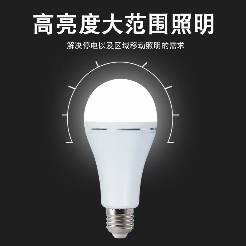 led停电应急灯泡遇水手摸自亮家用超亮移动式户外夜市摆摊露营灯|undefined