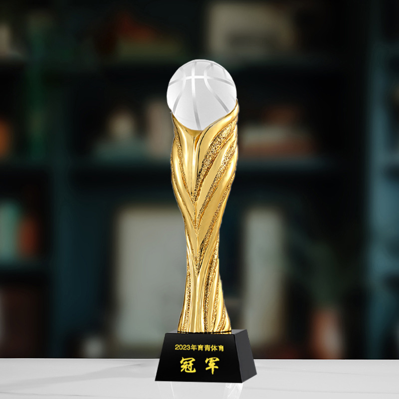 Trofeo de cristal de grabación reunión anual de competición de premios medallas de metal de madera sólida colorido trofeo de cristal impreso