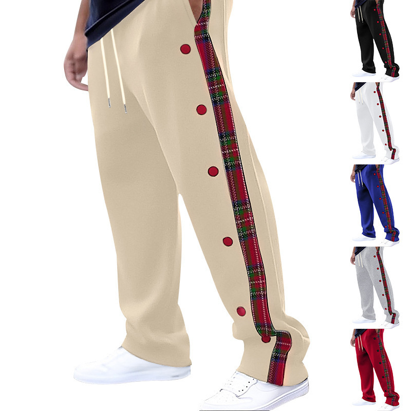 Nuevo comercio exterior transfronterizo nuevo estilo americano hombre botón de botón a placas pantalones casuales transfronterizos pantalones al aire libre para hombres