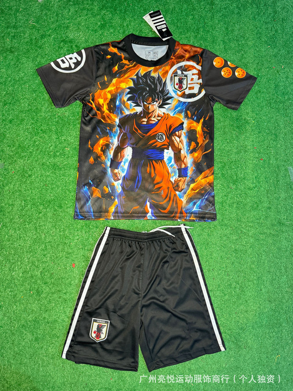 サッカーユニフォーム日本アニメワンピースドラゴンボールナルト超サイヤ人クレヨンしんちゃんシリーズ子供服|undefined