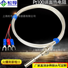 WZPM-201端面热电阻Pt100铂热电阻温度探头传感器镀银四氟防水线