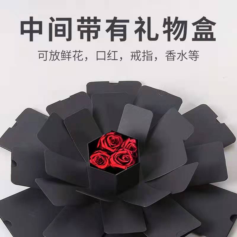 Hexagonal DIY caja de explosión celebridad de Internet mismo estilo hecho a mano álbum sorpresa Regalo de Cumpleaños pareja regalo transfronterizo álbum