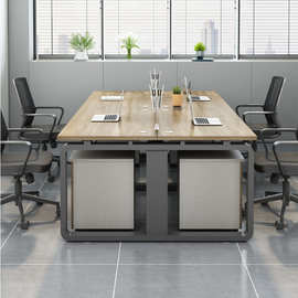 钢架 职员办公桌椅组合4/6四人位员工卡座屏风工位办公室桌子家具