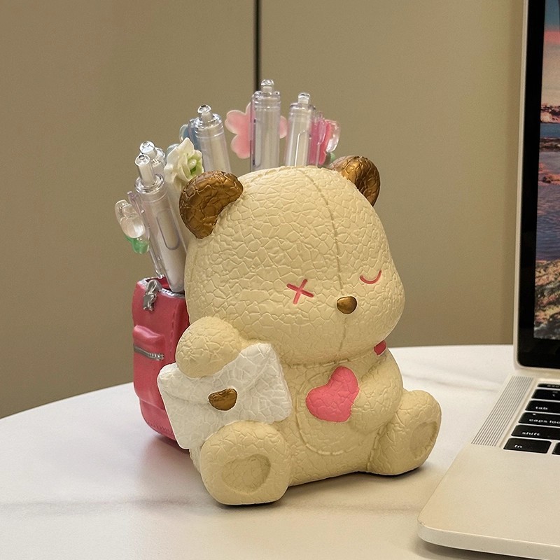 곰돌이 파우더 백팩 연필꽂이