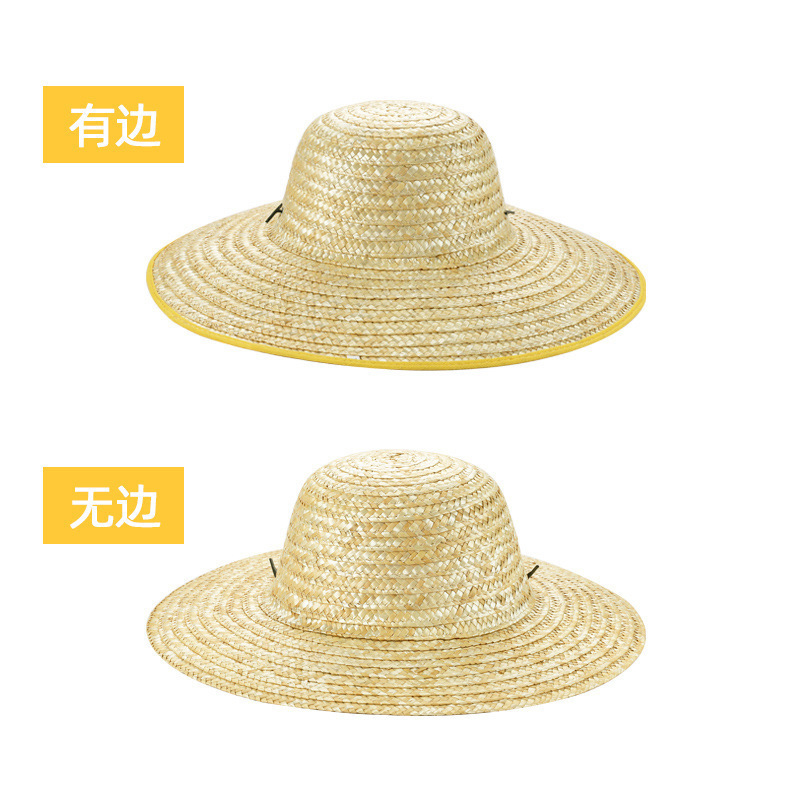 Labor protection straw hat-wheat straw / 40cm without edge