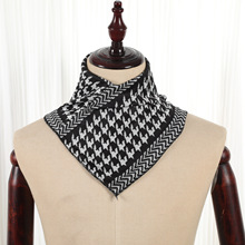 秋冬季针织三角巾小围脖套假领子防寒保暖护颈防风男女小围巾新款