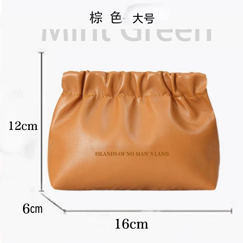 Bolso sobre rojo plisado bolsa pequeña bolsa cerrada automática portátil bolsa de almacenamiento auriculares bolsa de tarjeta de cambio impermeable certificado de gran capacidad