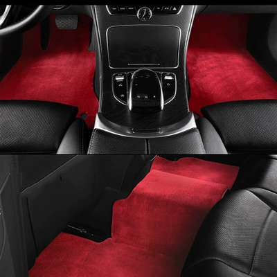 Plush star carpet special car Car Carpet - red