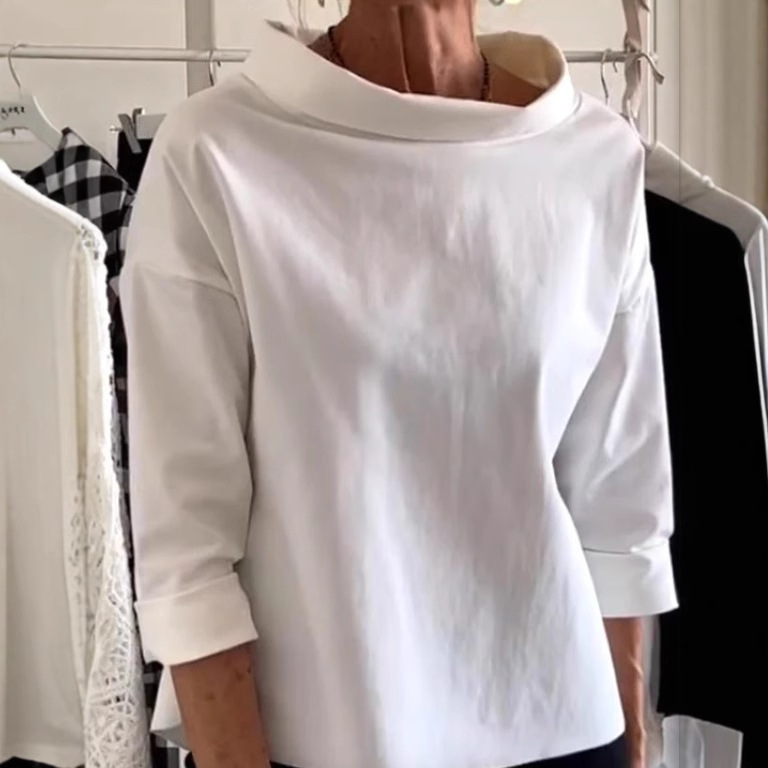 Brand 2023 autumn wind temperament velvet sweater women's cotton polyester long sleeve half high collar women's sweater factory direct