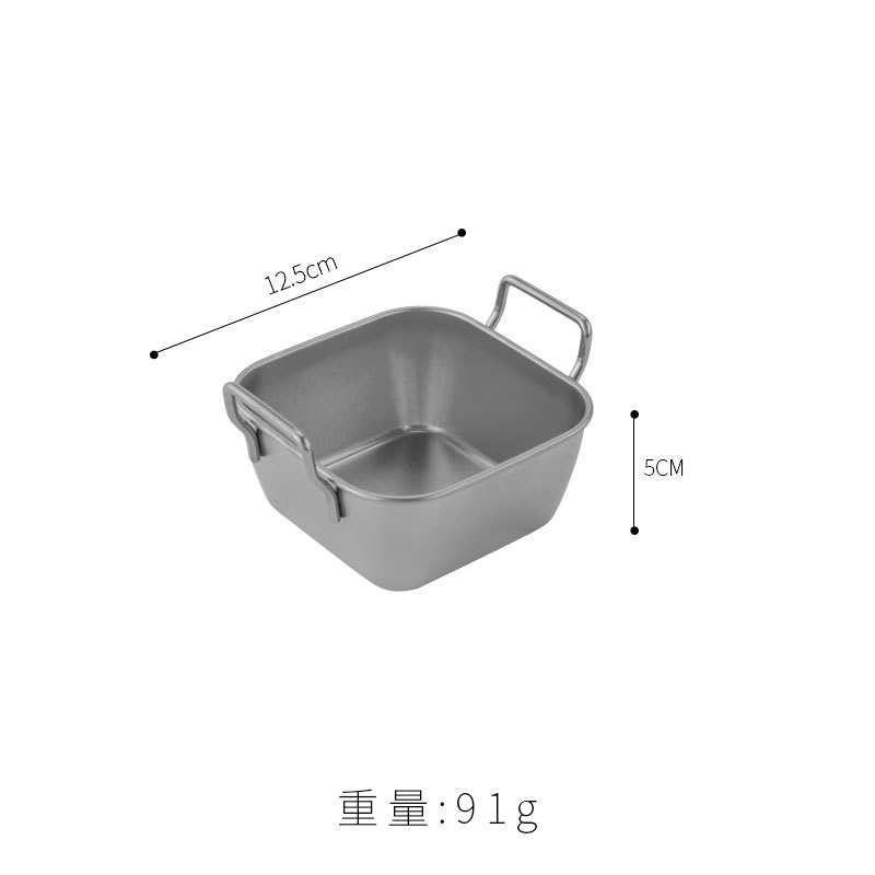 Canasta de aperitivos con orejas 10,5*10,5 cm (plata)