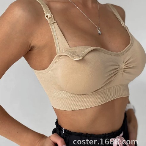 European and American maternity clothes push-up top-opening button-free nursing bra for pregnant women, all-stage breastfeeding bra