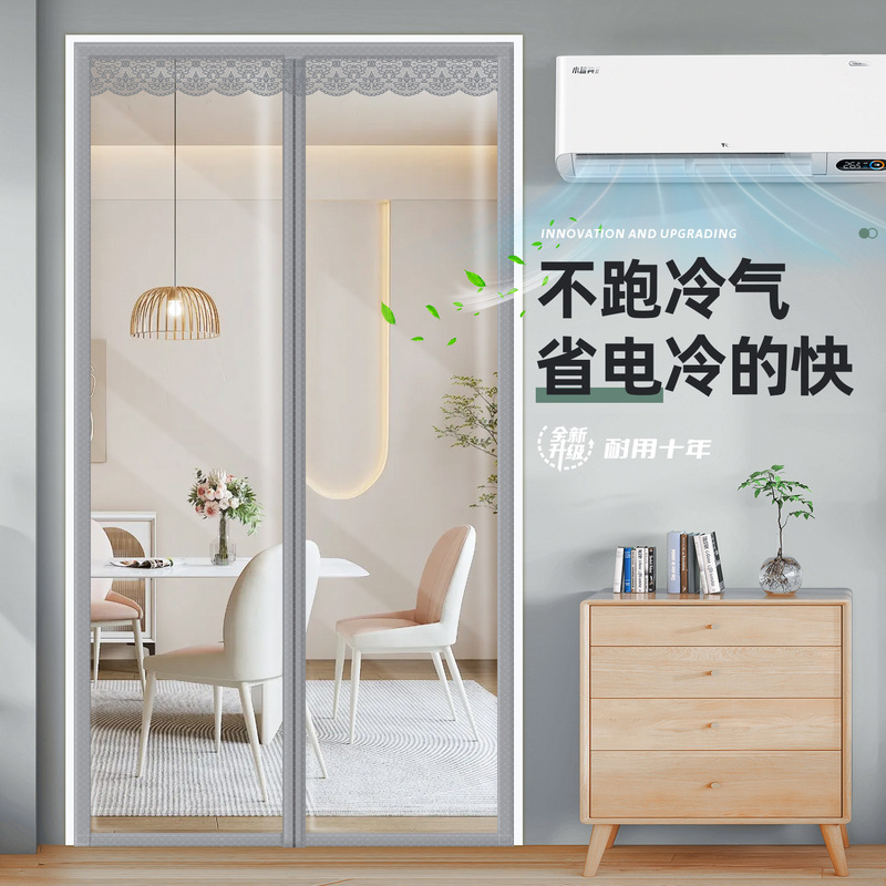 Air Conditioning Door Curtain, No-Drill, Household, Winter Insulation, Windproof, Transparent Kitchen Plastic Partition Curtain, Mosquito-Proof Door Curtain Air Conditioning Door Curtain, No-Drill, Household, Winter Insulation, Windproof, Transparent Kitchen Plastic Partition Curtain, Mosquito-Proof Door Curtain