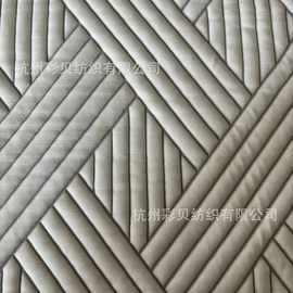 凉感面料菱形几何白色冰丝纹空气层床垫面料竹纤维人棉太空层