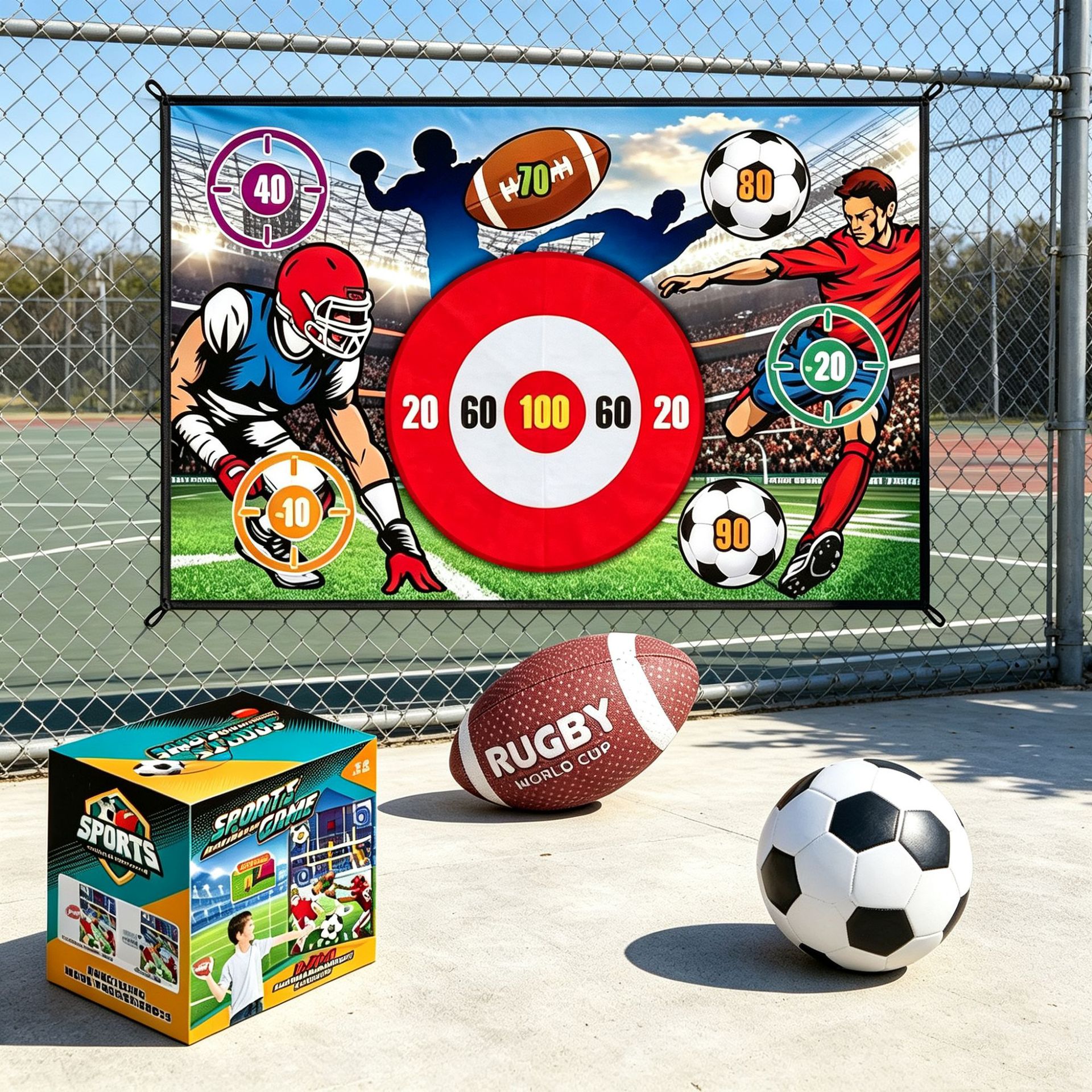 Juego de Lanzamiento 2 en 1 para Niños de Tela para Interiores y Exteriores