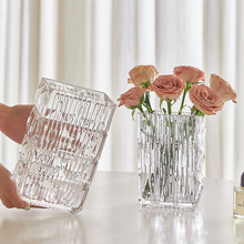 现代简约卢索透明玻璃花瓶高级感水培花瓶ins风高颜值小摆件