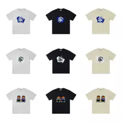 Cross-Border Trendy European and American Mertra Letter Print Hip-Hop Street Heavy Loose Short-Sleeved T-Shirt Men's Casual Same Style