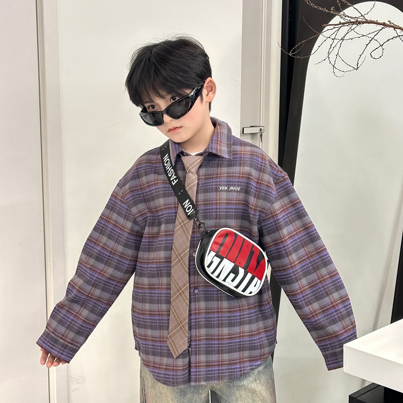 Versión coreana del popular bolso de hombro para niños y niñas moda color de contraste deportes casuales bandolera para niños nuevo bolso decorativo para niños