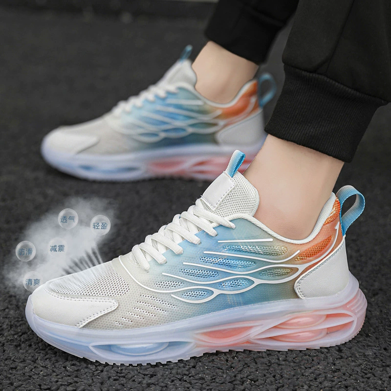 2024 Летняя новая трансграничная мужская обувь Корейская версия кроссовки на воздушной подушке для бега повседневная холодная липкая спортивная обувь студент папа обувь мужчина