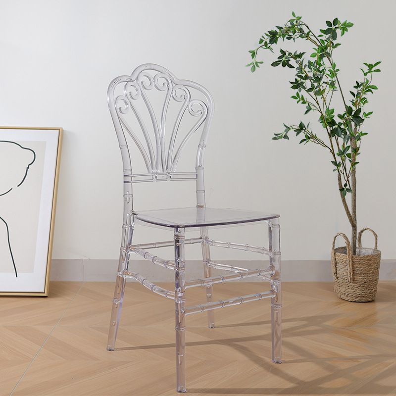 Silla de flores pequeñas de acrílico