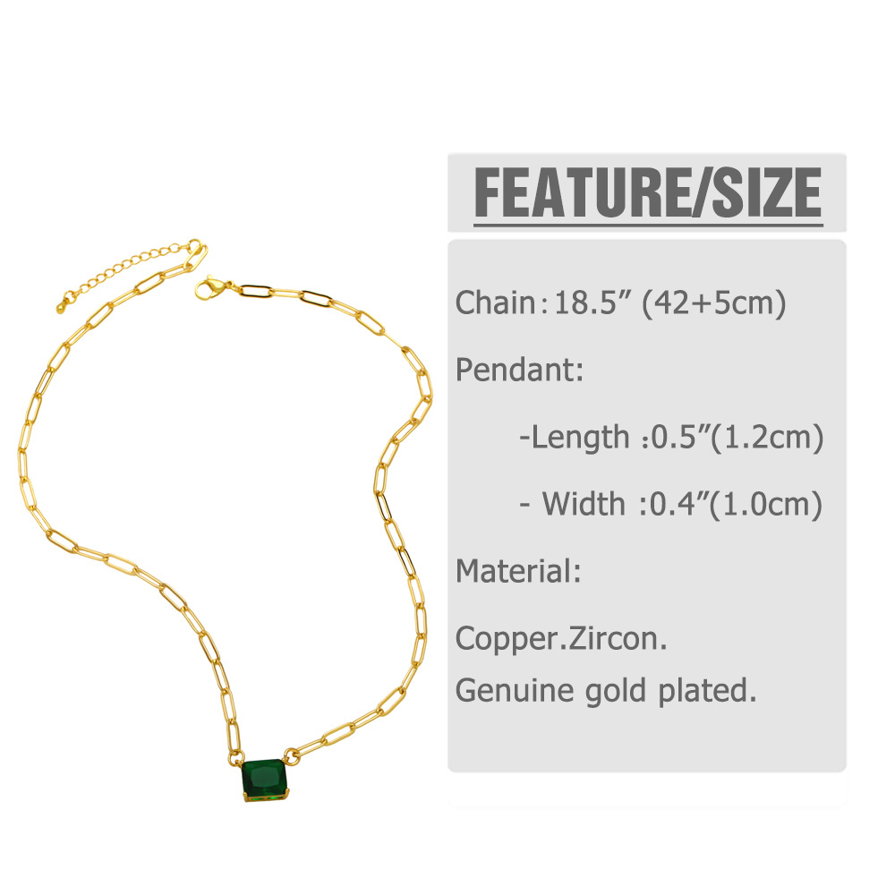 Fashion Geometric Copper Inlay Pendant Necklace 1 Piece