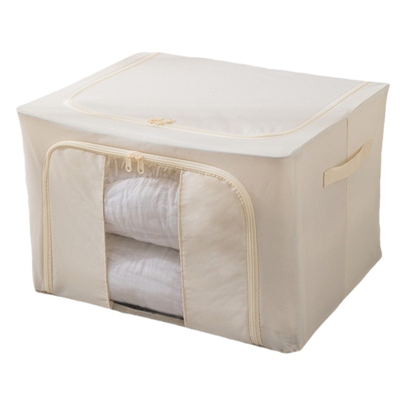 Solid color 600D Oxford cloth clothing storage box steel frame folding wardrobe storage box underwear underwear storage box quilt