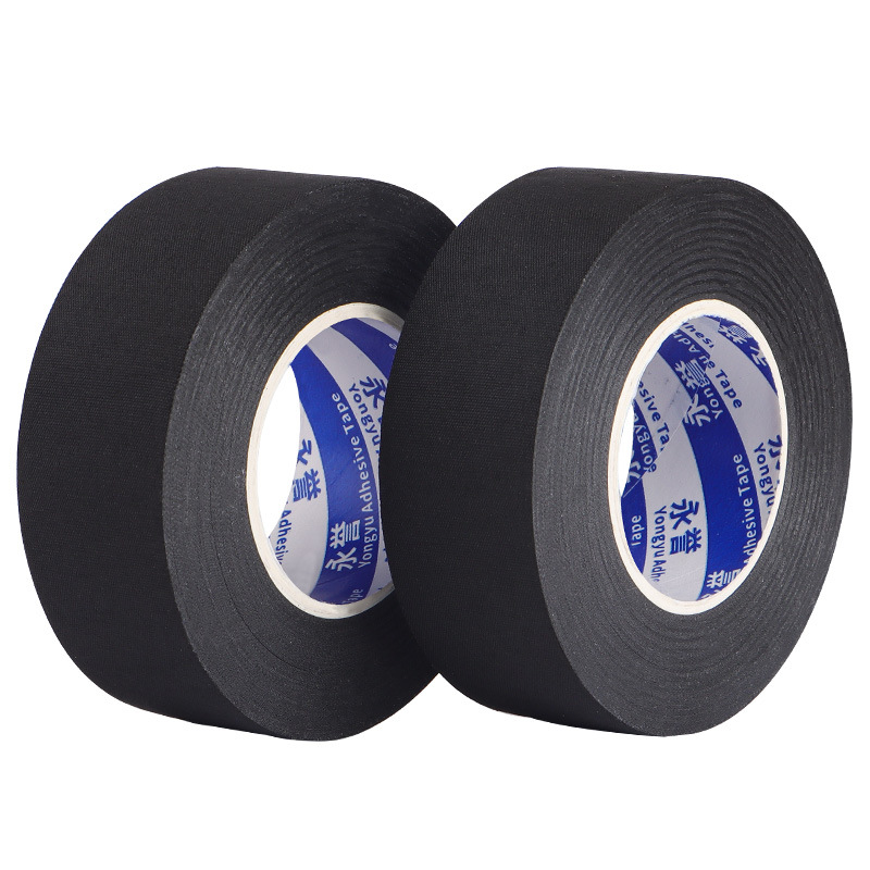 Cinta de arnés de cables automotriz cinta eléctrica negra aislamiento resistente a la temperatura cinta de franela silenciador cinta de poliéster retardante de llama