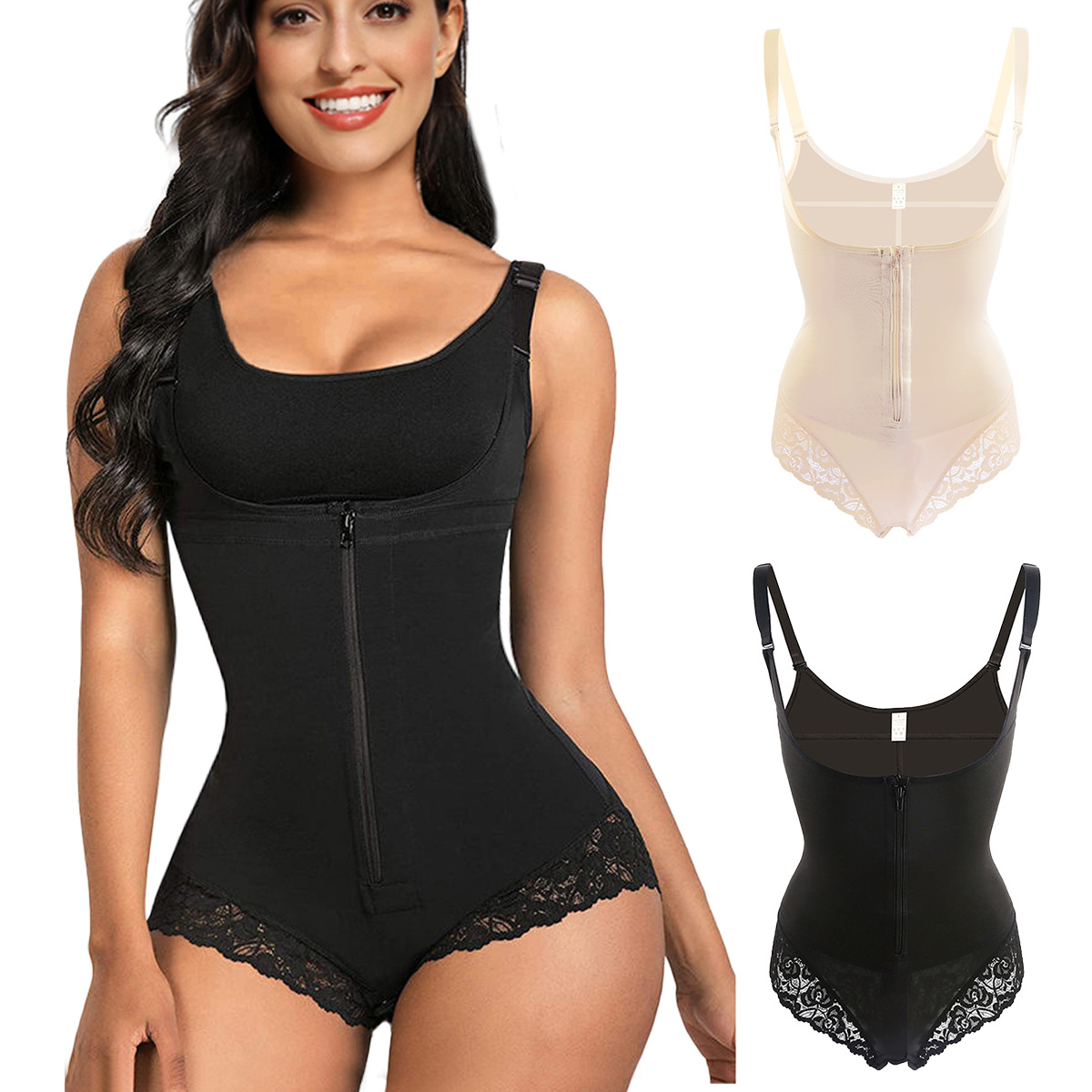 Ropa de látex de encaje soporte para el pecho cuerpo ropa de adelgazamiento body Shaper cintura corsé vientre que contrae la ropa interior de una pieza de las mujeres comercio exterior