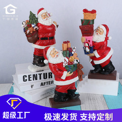 Cross-border Santa Claus resin crafts ornaments Christmas home party supplies decoration doll gifts
