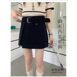 设计感韩系西装短裙休闲百搭半身裙女春季新款显瘦包臀垂感裙裤
