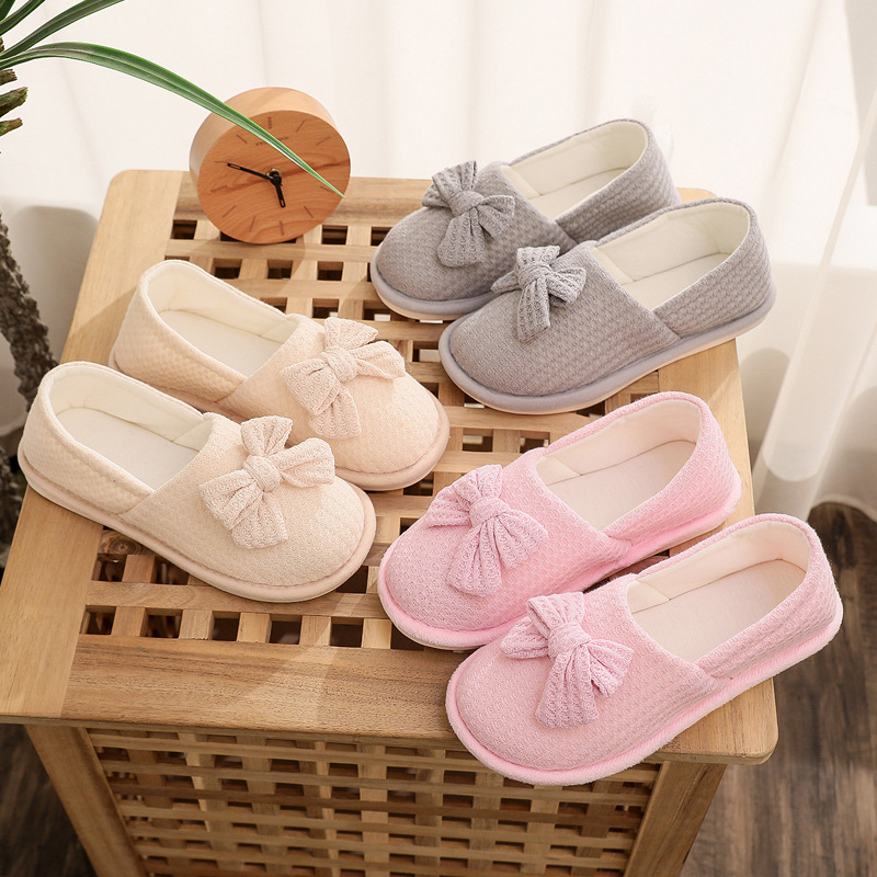 Spring and summer thin cotton Moon shoes postpartum soft bottom bag heel non-slip breathable autumn and winter pregnant women home cotton slippers