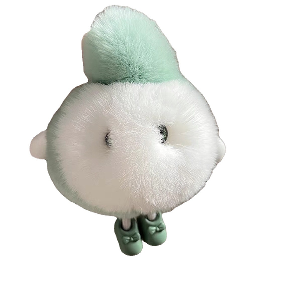 Real Rex conejo huevo partido llavero colgante de peluche juguete lindo creativo muñeca bolsa adornos