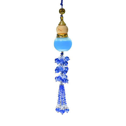 Car perfume pendant amulet for safety, crystal gourd hanging ornament, creative car decoration, car interior accessory