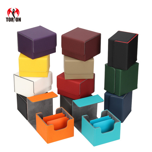 Tuoxiang single sleeve card holder 140+ double sleeve card holder 100PU card box storage box MTG/TCG Amazon best selling card box