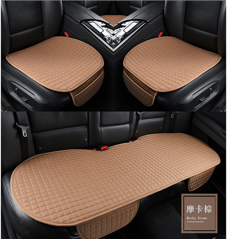 車用クッションリネン滑り止め3点セットシートクッション|undefined