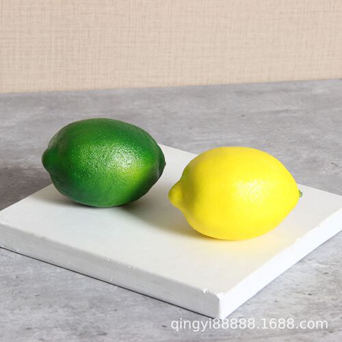 Factory direct sales simulation lemon model fake yellow lemon green artificial fruit photography props decoration