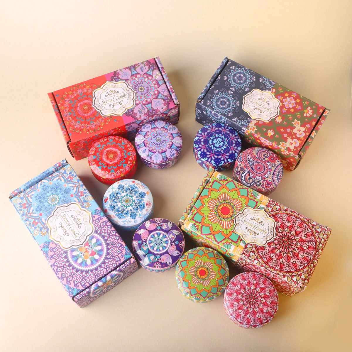 Ароматическая свеча из соевого воска в gift box набор, многоароматический 2/4/6/8/9/12 шт. варианты
