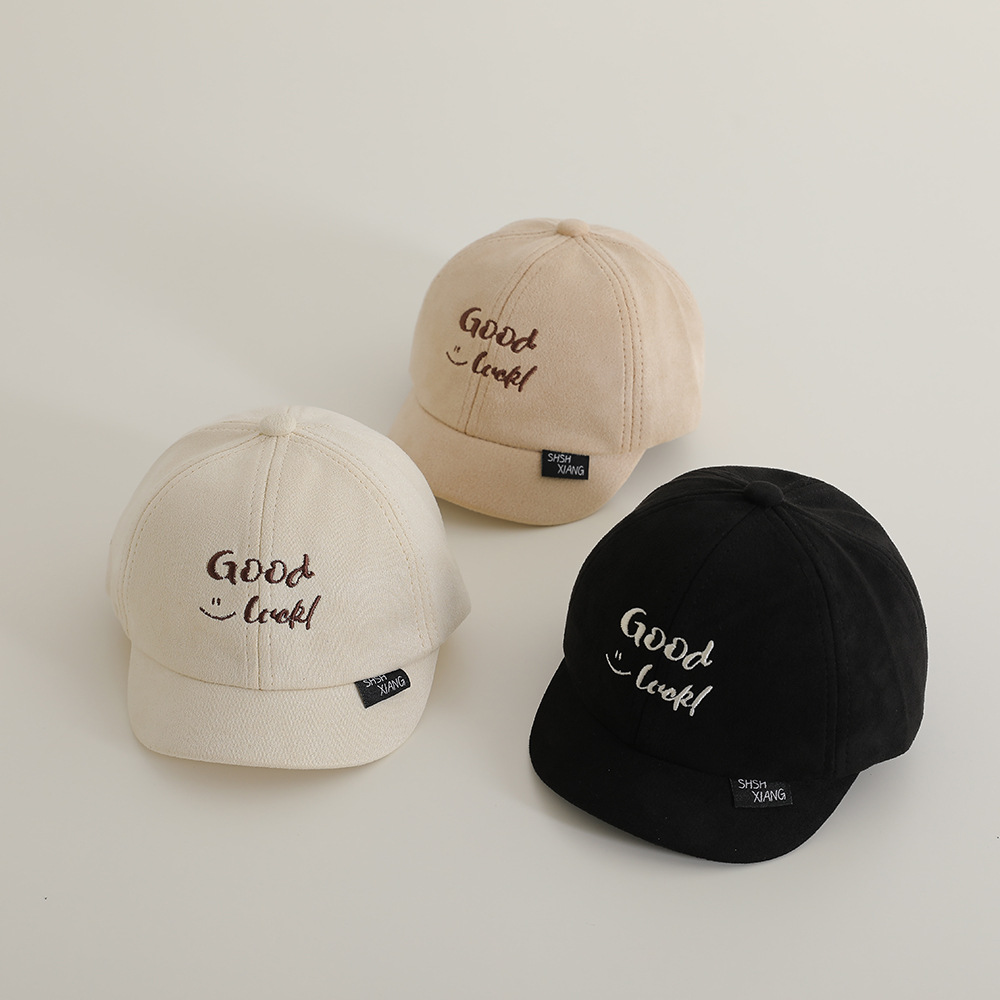 Sombreros infantiles para niños primavera y otoño nueva letra bordada universal gorra de lengua corta gorra de béisbol para niños