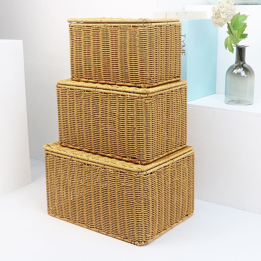 Large Capacity Desktop Storage Basket For Home Office Organisation_voghion.com