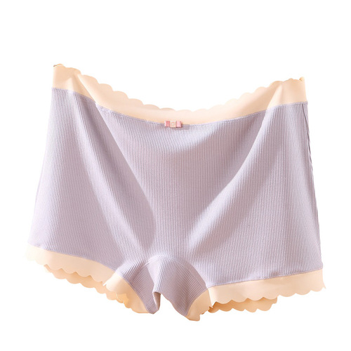 Modal cotton large size boxer briefs for women 200 pounds pure cotton crotch antibacterial anti-exposure traceless safety underwear for girls