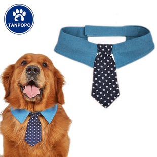 Cross-border New Pet Suit Triangle Scarf Bow Saliva Towel Pet Collar Dog Clothing