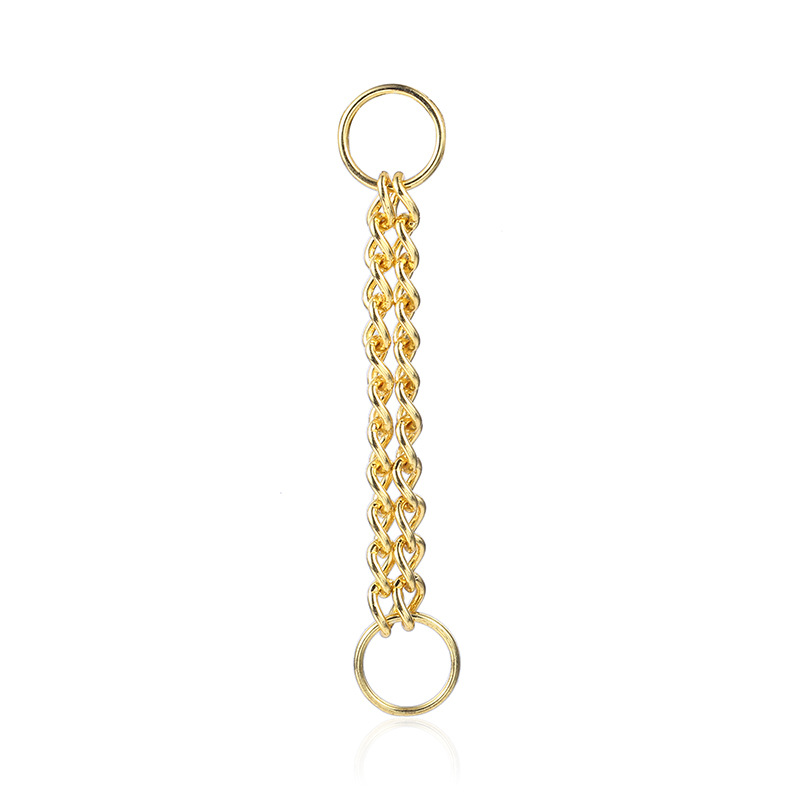 구리 목걸이 액세서리 텔레스코픽 개 목 고리 체인 삼각형 트위스트 체인 애완 동물 용품 문자 체인 조임