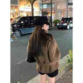 短款立领呢子大衣女秋冬装韩系轻奢名媛气质赫本风小个子毛呢外套