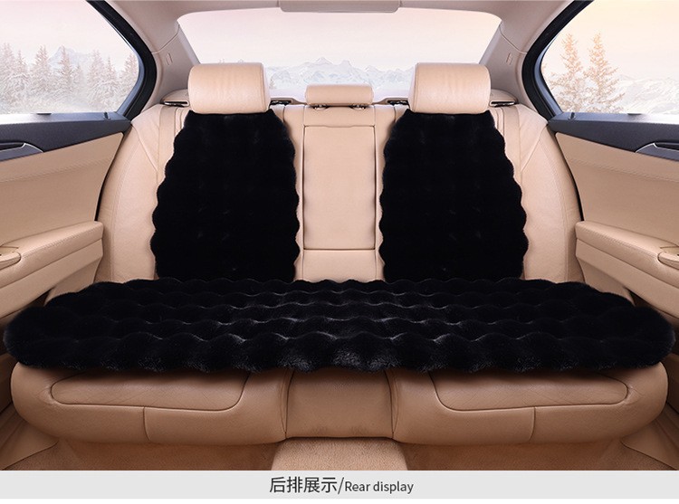 Car Cushion Winter Plush Imitation Rabbit Fur Thickened Warm Small Man Waist Imitation Wool Ins Cyber Celebrity Goddess Cushion Cover