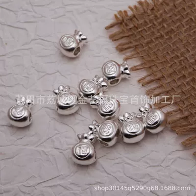 S999 Pure Silver Bowknot Lucky: Zərgərlik ara hissələri