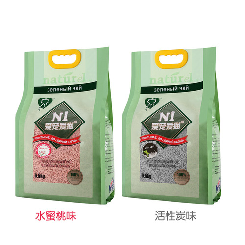 Love Pet Cat N1 Tofu Cat Litter Corn Original Green Tea Activated Carbon 6.5kg Bentonite Mixed Cat Litter Wholesale