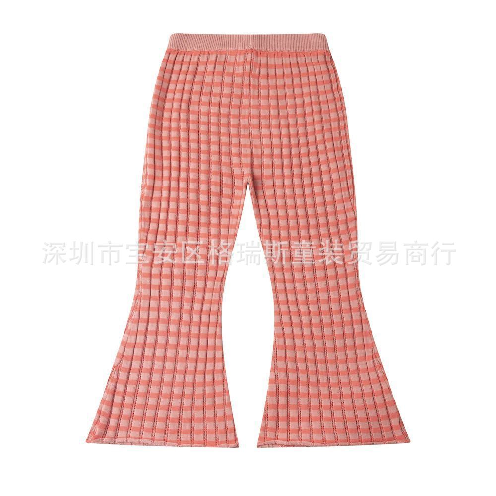 재고 KP 핑크 니트 플레어 바지