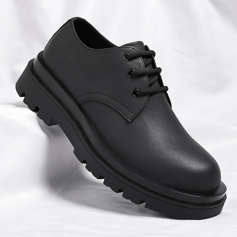 Martens, мужская низкая высокая черная униформа медсестры для кожаной обуви на платформе для отдыха