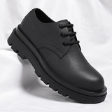 Martens, мужская низкая высокая черная униформа медсестры для кожаной обуви на платформе для отдыха