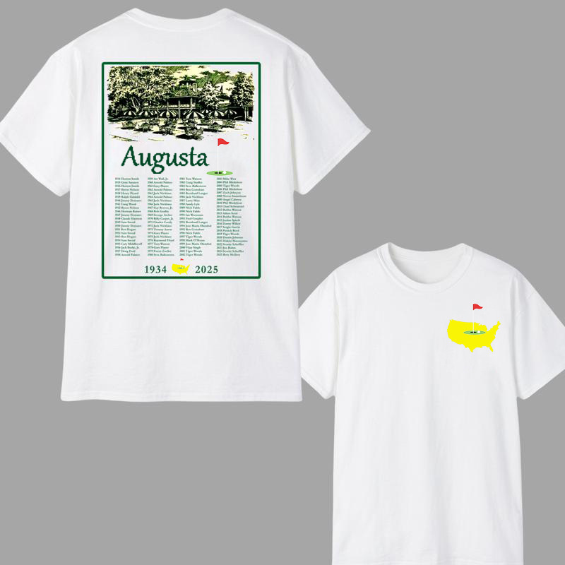2025 Masters Tournament Augusta National Golf Club T-Shirt Tournament Champion Commemoration